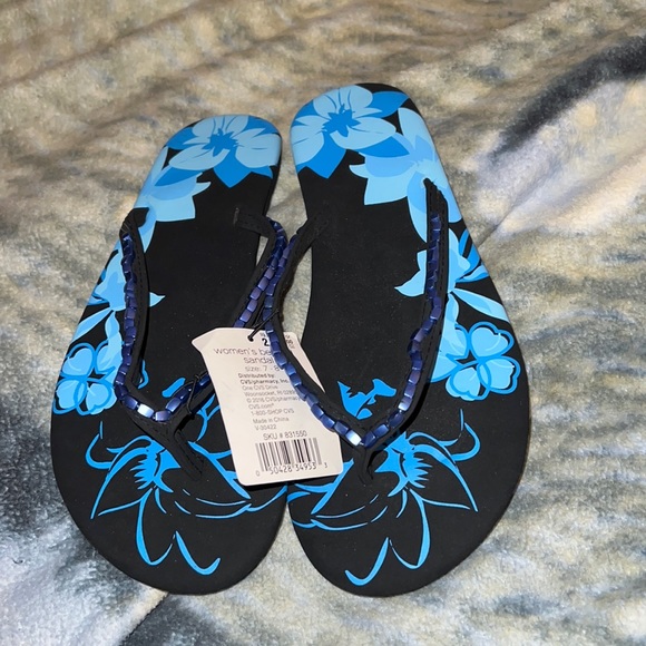 sun & sky Shoes - Womans flip flops Sz 7-8 new!